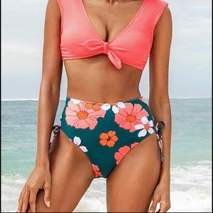 Cute high waisted bikini bottom